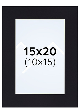 Interart Passepartout - Svart, 10x15, 15x20