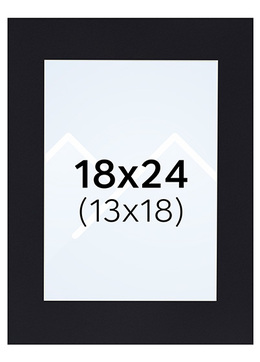 Interart Passepartout - Svart, 13x18, 18x24