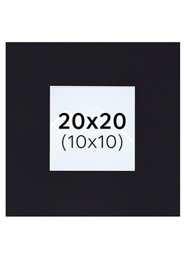Interart Passepartout - Svart, 10x10, 20x20