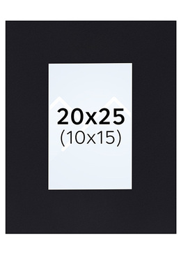 Interart Passepartout - Svart, 10x15, 20x25