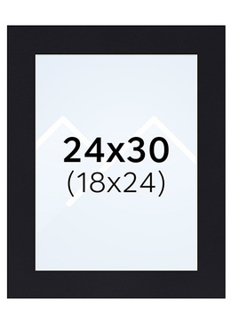 Interart Passepartout - Svart, 18x24, 24x30