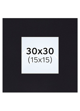 Interart Passepartout - Svart, 15x15, 30x30