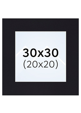 Interart Passepartout - Svart, 20x20, 30x30