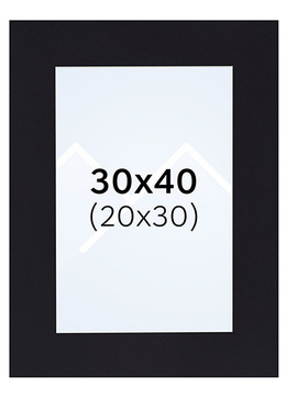 Interart Passepartout - Svart, 20x30, 30x40