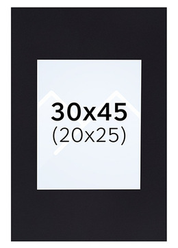 Interart Passepartout - Svart, 20x25, 30x45