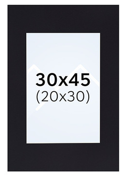 Interart Passepartout - Svart, 20x30, 30x45