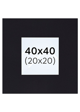 Interart Passepartout - Svart, 20x20, 40x40