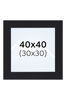 Interart Passepartout - Svart, 30x30, 40x40