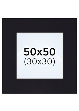 Interart Passepartout - Svart, 30x30, 50x50