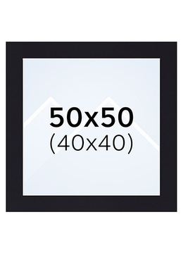 Interart Passepartout - Svart, 40x40, 50x50