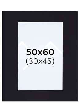 Interart Passepartout - Svart, 30x45, 50x60