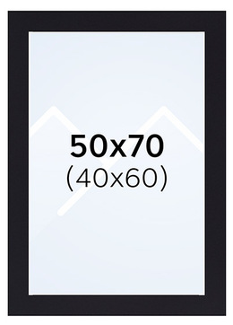 Interart Passepartout - Svart, 40x60, 50x70
