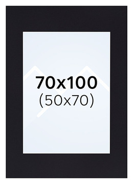 Interart Passepartout - Svart, 50x70, 70x100