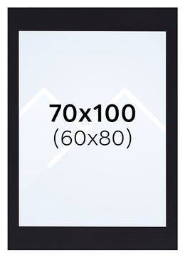 Interart Passepartout - Svart, 60x80, 70x100