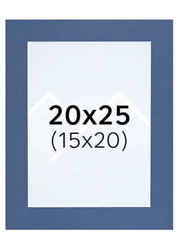 Interart Passepartout - Delftblå, 15x20, 20x25