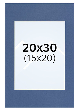Interart Passepartout - Delftblå, 15x20, 20x30
