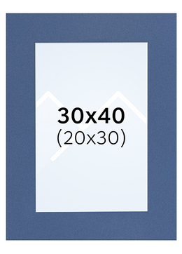 Interart Passepartout - Delftblå, 20x30, 30x40