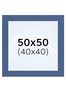 Interart Passepartout - Delftblå, 40x40, 50x50