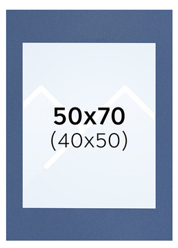 Interart Passepartout - Delftblå, 40x50, 50x70