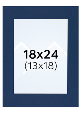 Interart Passepartout - Blå, 13x18, 18x24