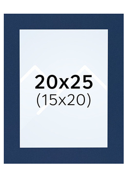 Interart Passepartout - Blå, 15x20, 20x25