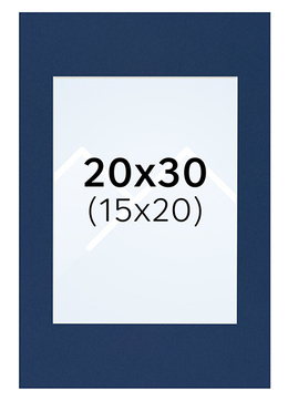 Interart Passepartout - Blå, 15x20, 20x30