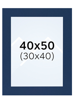 Interart Passepartout - Blå, 30x40, 40x50