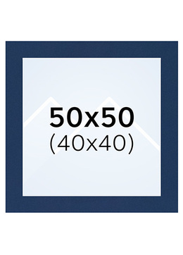 Interart Passepartout - Blå, 40x40, 50x50