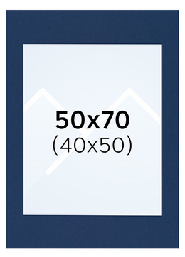 Interart Passepartout - Blå, 40x50, 50x70
