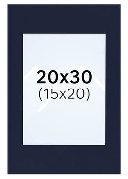 Interart Passepartout - Indigo, 15x20, 20x30