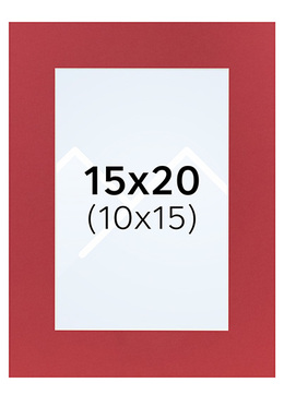 Interart Passepartout - Lys rød, 10x15, 15x20