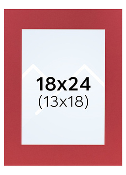Interart Passepartout - Lys rød, 13x18, 18x24