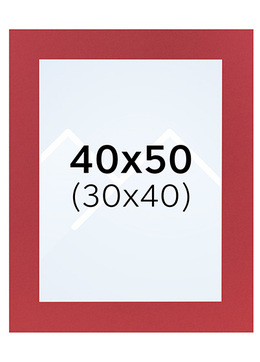Interart Passepartout - Lys rød, 30x40, 40x50