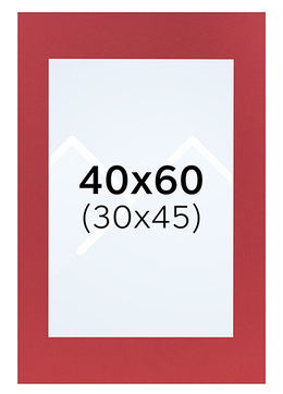 Interart Passepartout - Lys rød, 30x45, 40x60