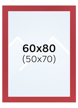 Interart Passepartout - Lys rød, 50x70, 60x80