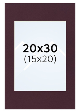 Interart Passepartout - Vinrød, 15x20, 20x30