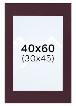 Interart Passepartout - Vinrød, 30x45, 40x60