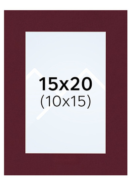 Interart Passepartout - Teglrød, 10x15, 15x20