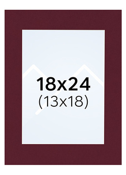 Interart Passepartout - Teglrød, 13x18, 18x24