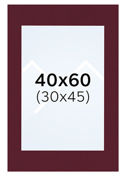 Interart Passepartout - Teglrød, 30x45, 40x60