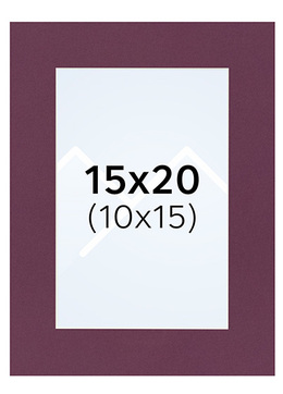 Interart Passepartout - Granatrød, 10x15, 15x20