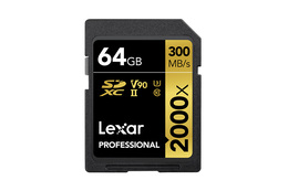 Lexar Pro 2000X SDXC UHS-II U3 V90 R300/W260 64GB