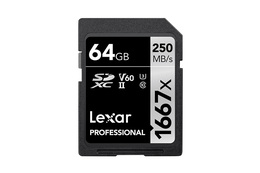 Lexar Pro 1667X SDXC UHS-II U3 (V60) R250/W120 64GB