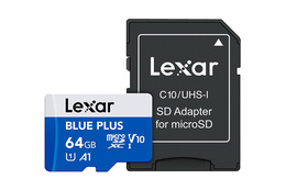 Lexar MicroSDXC Blue Plus med adapter 64GB