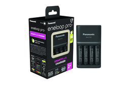 Panasonic Eneloop BQ-CC55 Batterilader + 4 stk. Pro AA-Batterier