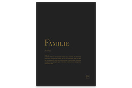 PictureIt Familie Sort Gull Poster