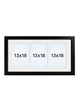 Focus Dahlia Collageramme - Svart, 24x49, 13x18 x3