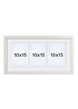 Focus Dahlia Collageramme - Hvit, 21x40, 10x15 x3