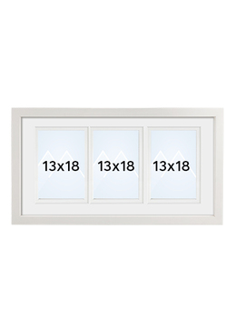 Focus Dahlia Collageramme - Hvit, 24x49, 13x18 x3