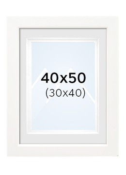 Focus Dahlia Bilderamme - Hvit, 30x40, 40x50